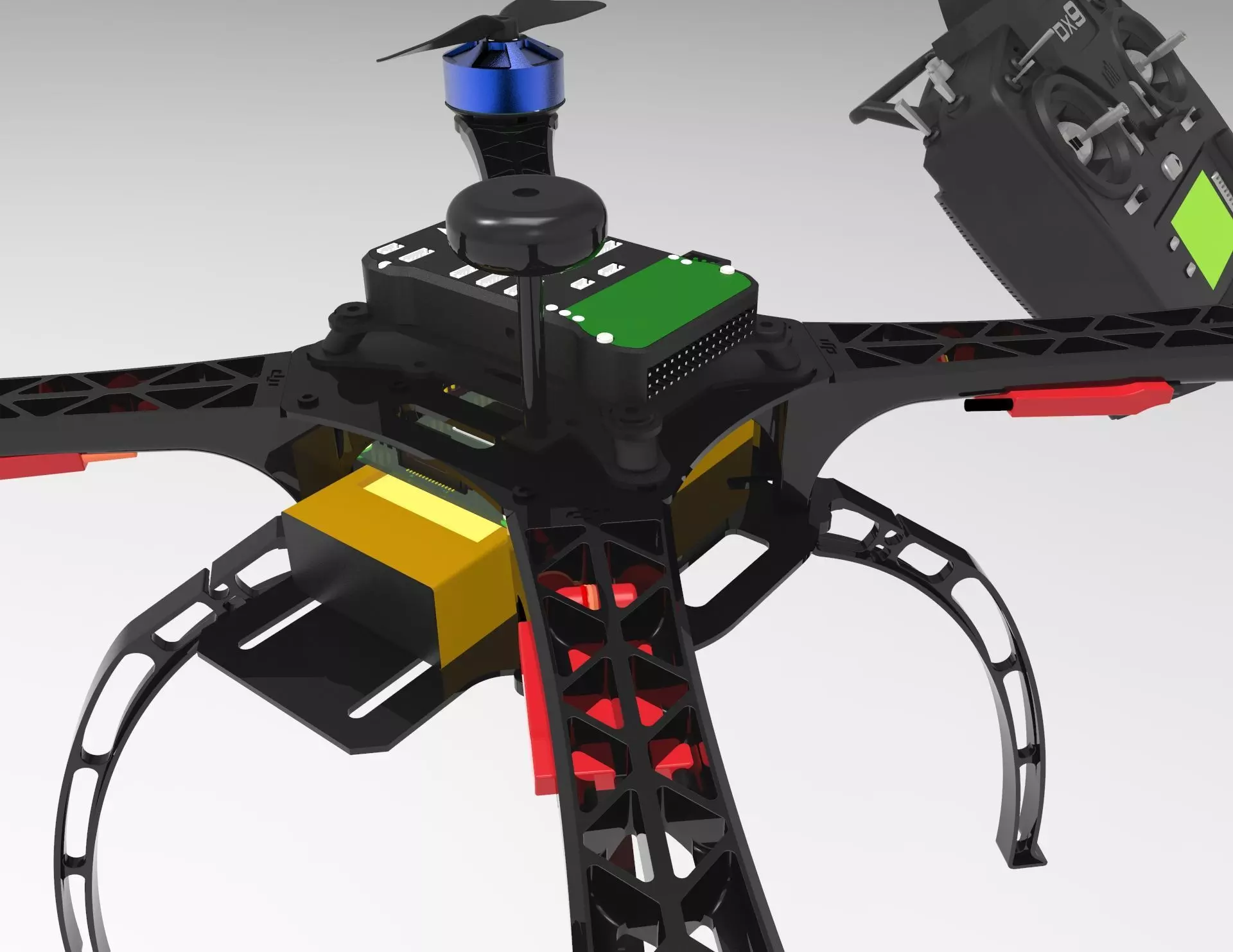 Quadcopter unmanned aerial vehicle 3D model_7