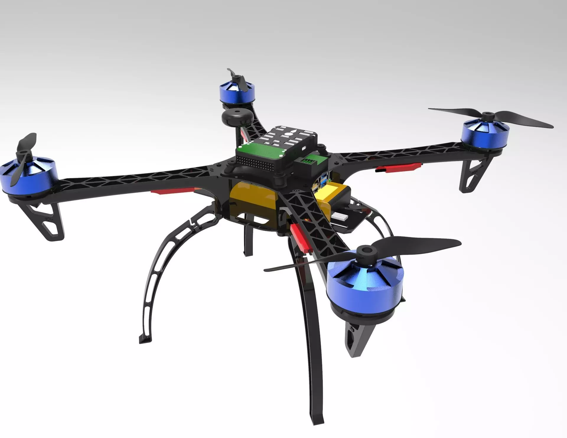 Quadcopter unmanned aerial vehicle 3D model_3