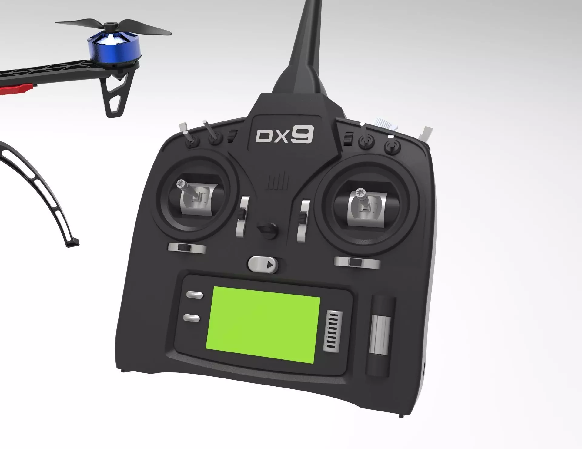 Quadcopter unmanned aerial vehicle 3D model_4