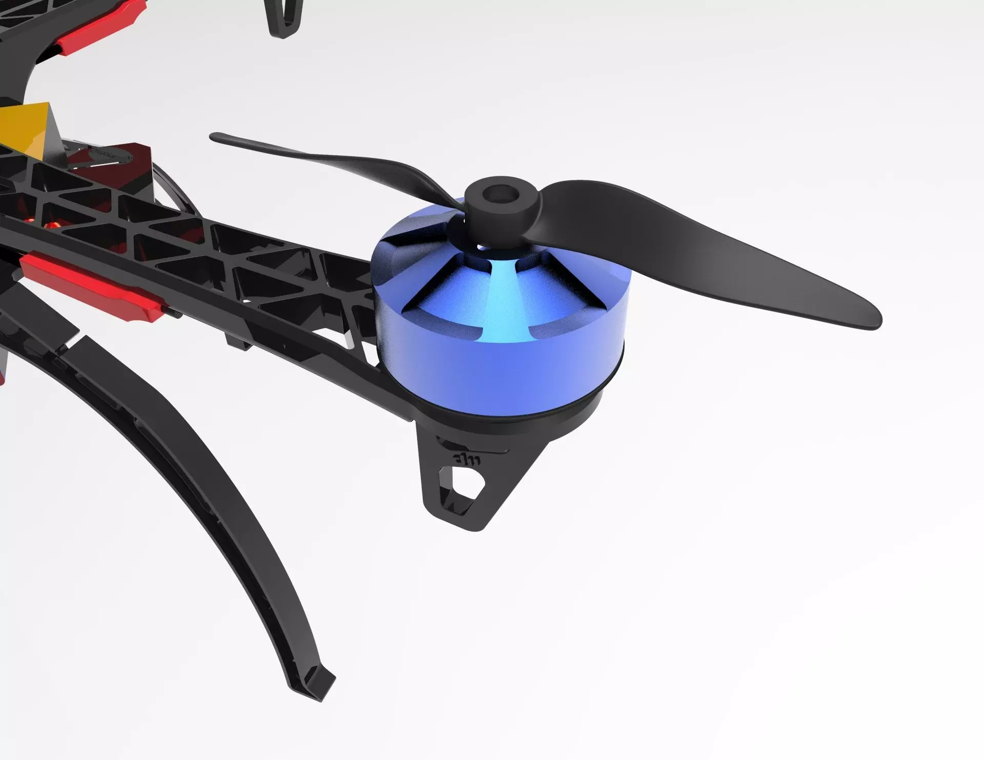 Quadcopter unmanned aerial vehicle 3D model_8