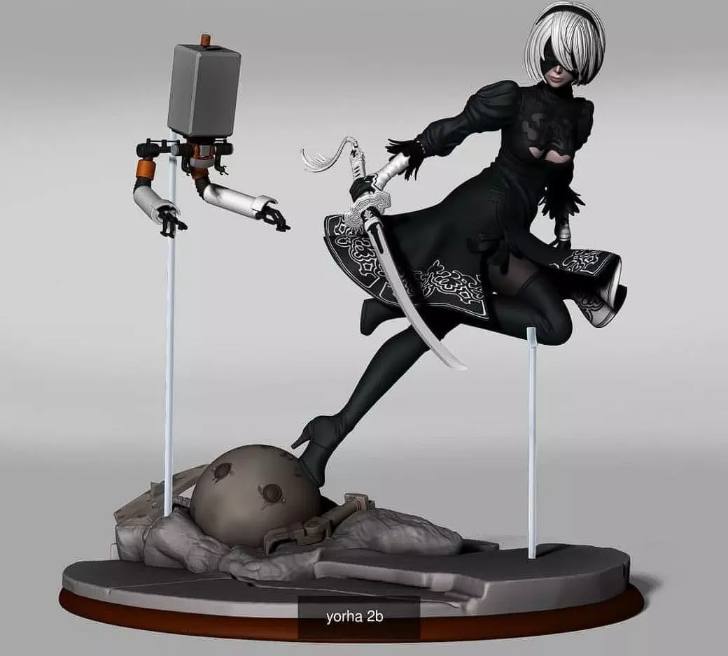 YoRHa No2 Type B 2B Premium Assembly Figure 3D print model