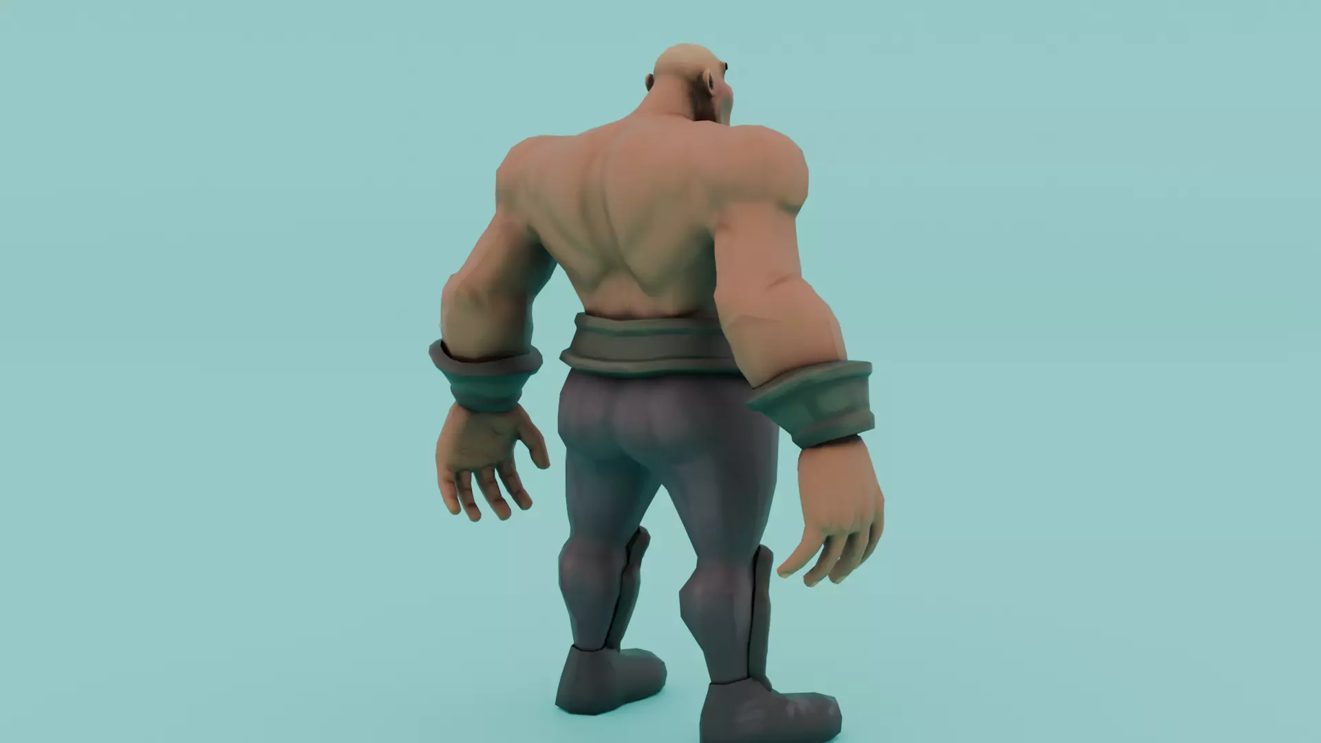 Stylized warior low poly Low-poly 3D model_21