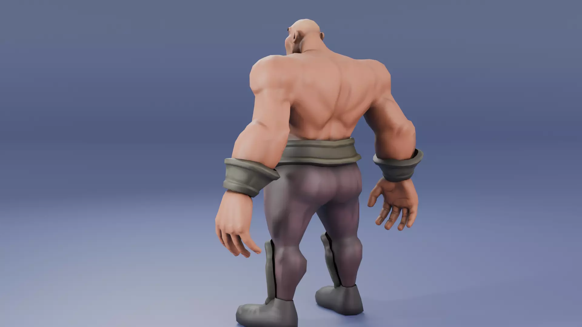 Stylized warior low poly Low-poly 3D model_18