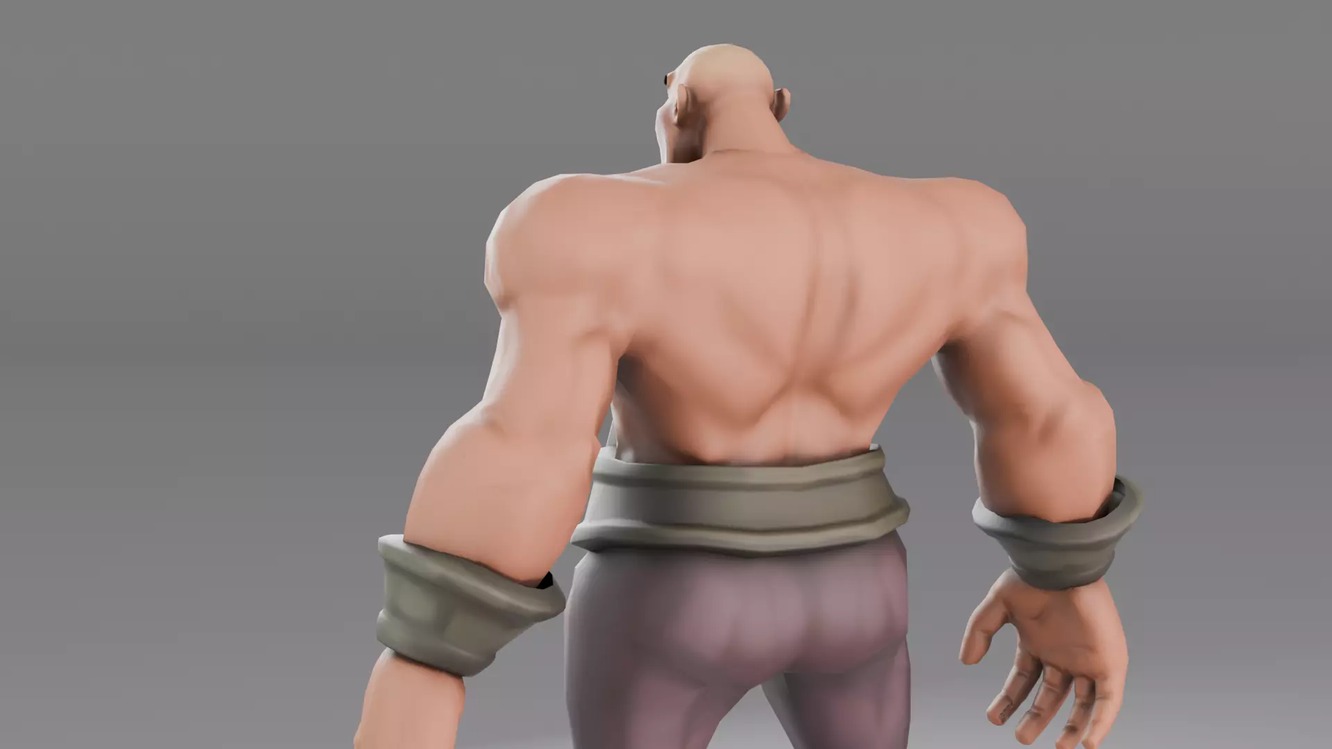 Stylized warior low poly Low-poly 3D model_13