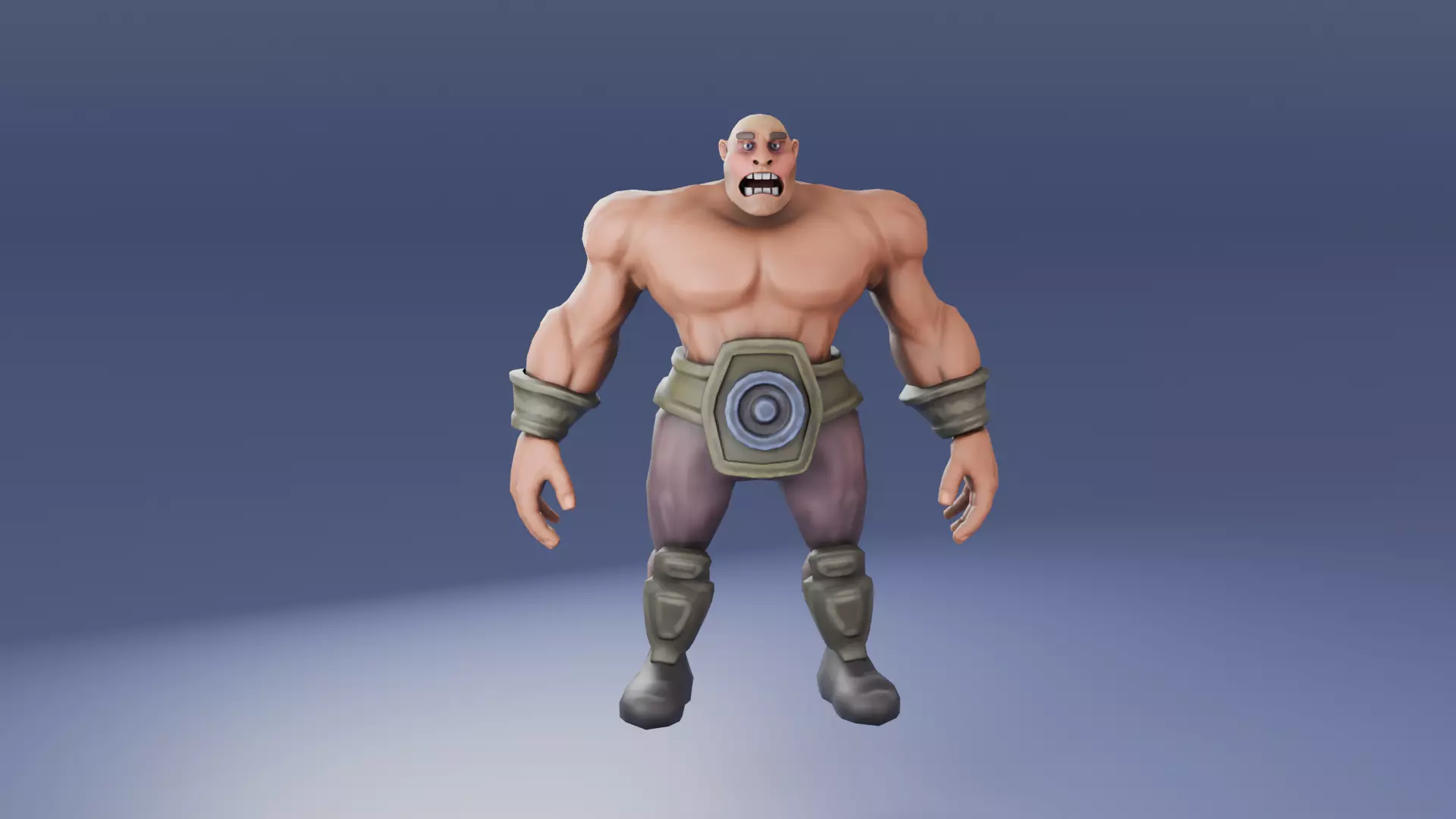 Stylized warior low poly Low-poly 3D model_17