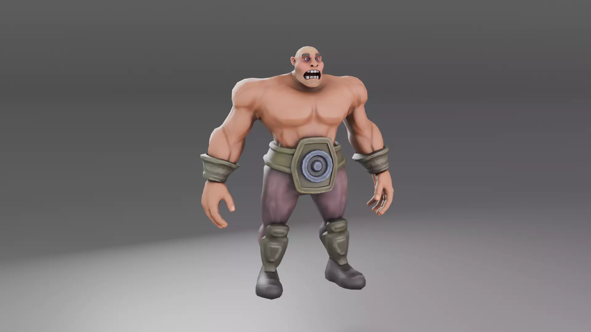 Stylized warior low poly Low-poly 3D model_2