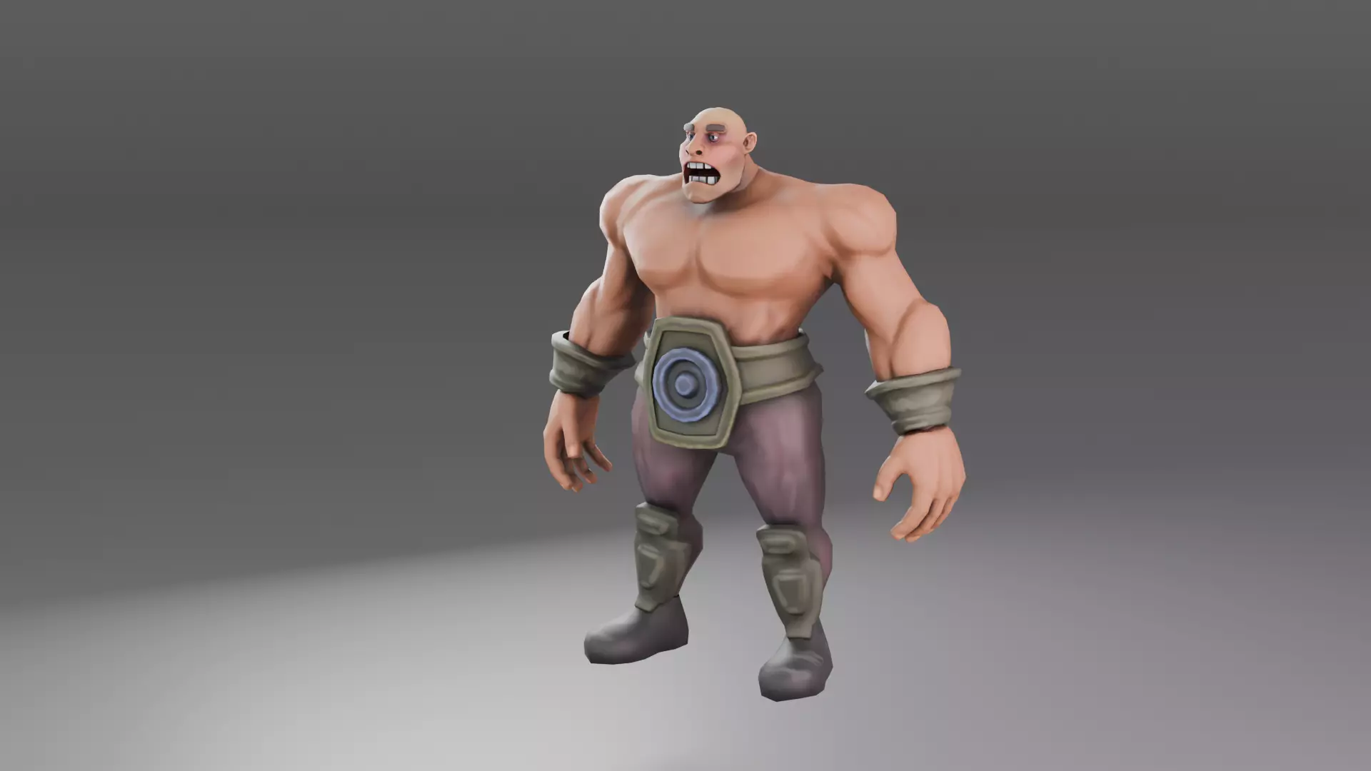 Stylized warior low poly Low-poly 3D model_12