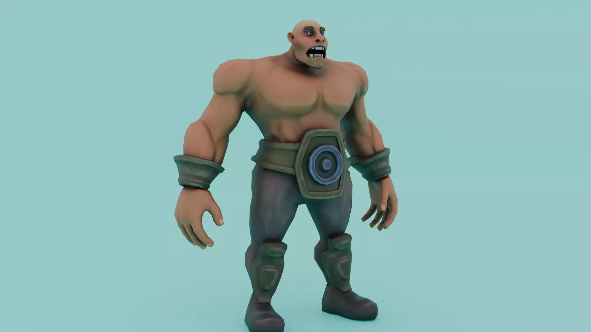 Stylized warior low poly Low-poly 3D model_19