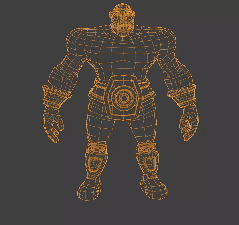 Stylized warior low poly Low-poly 3D model_3