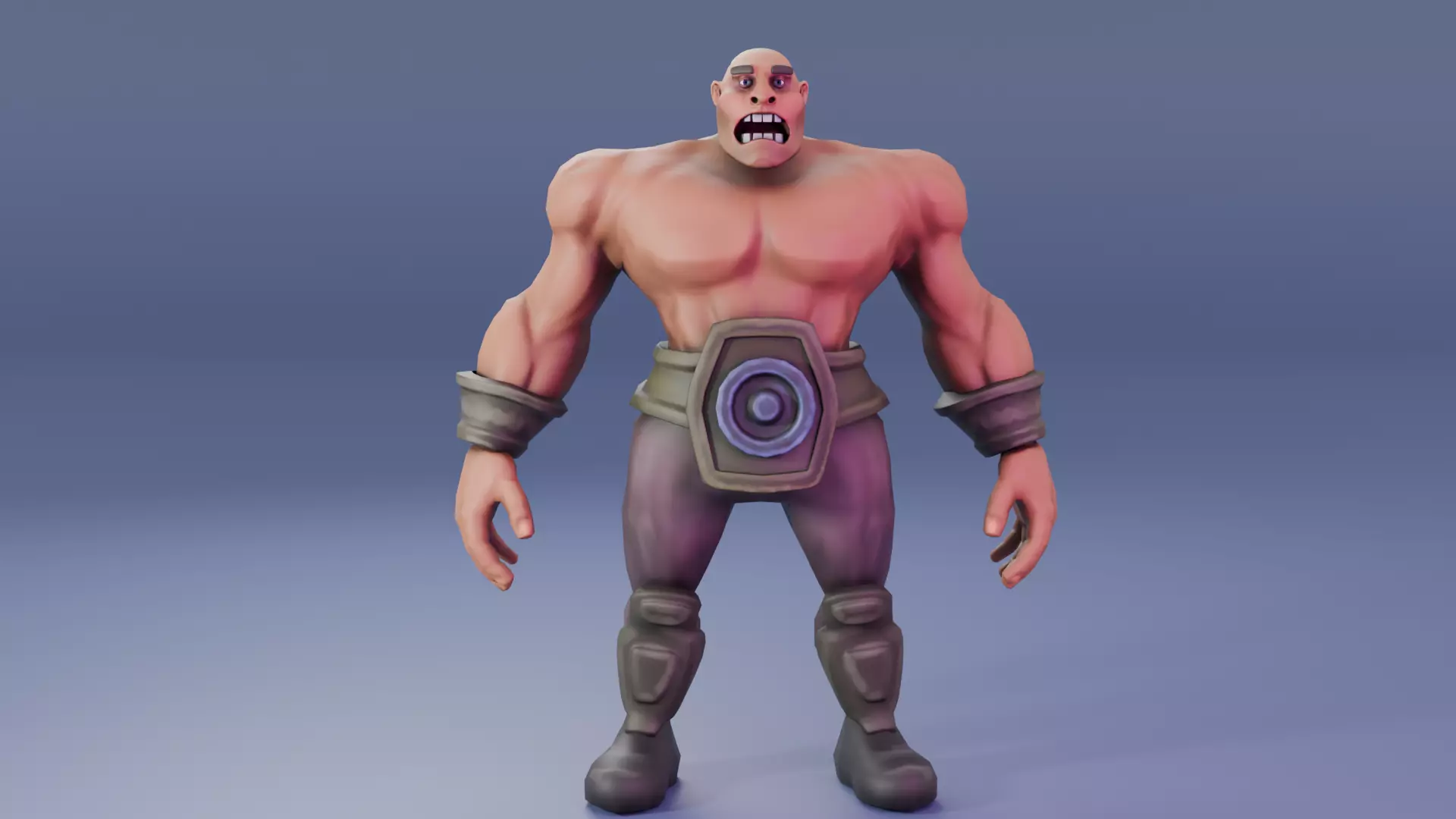Stylized warior low poly Low-poly 3D model_0