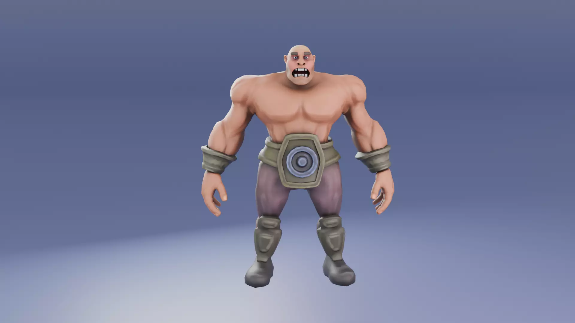 Stylized warior low poly Low-poly 3D model_15