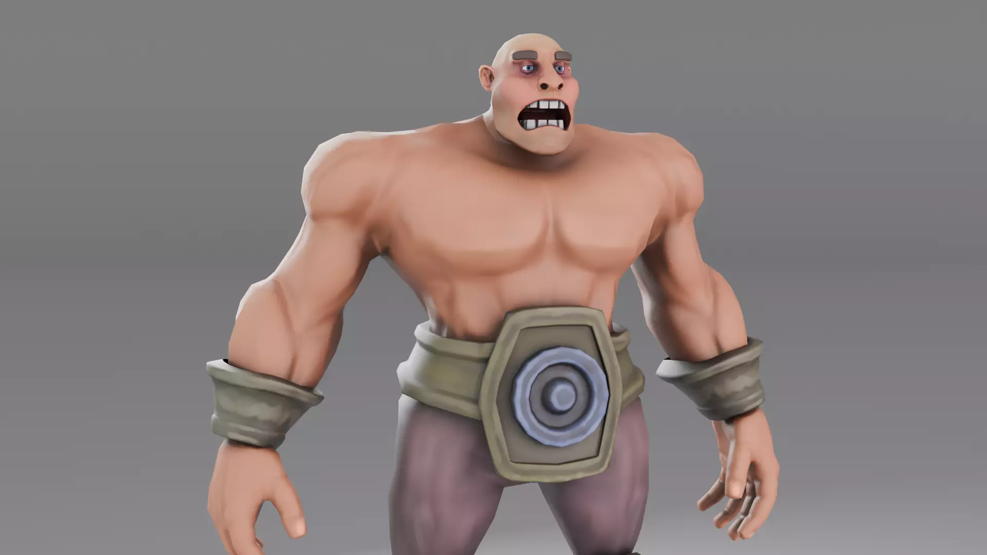 Stylized warior low poly Low-poly 3D model_10