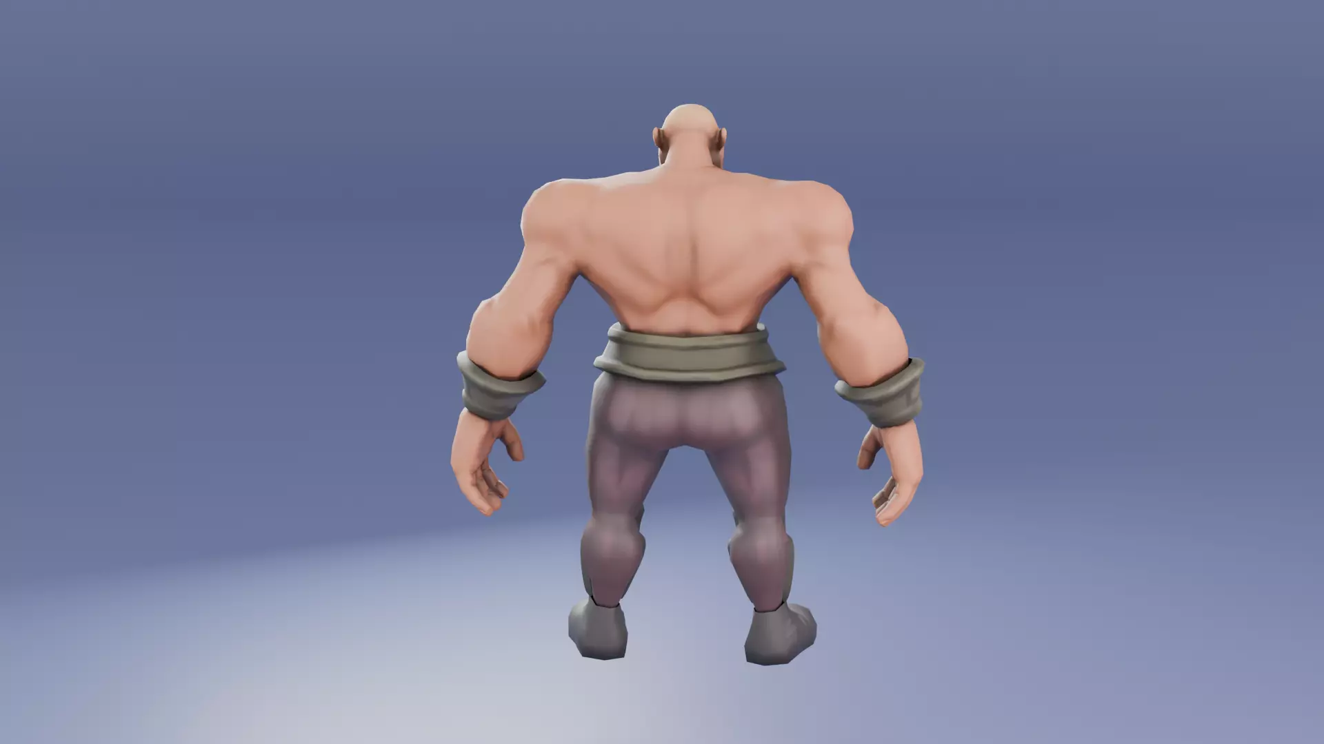 Stylized warior low poly Low-poly 3D model_5