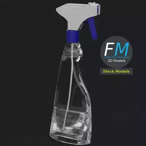 Liquid spray bottle 3D model