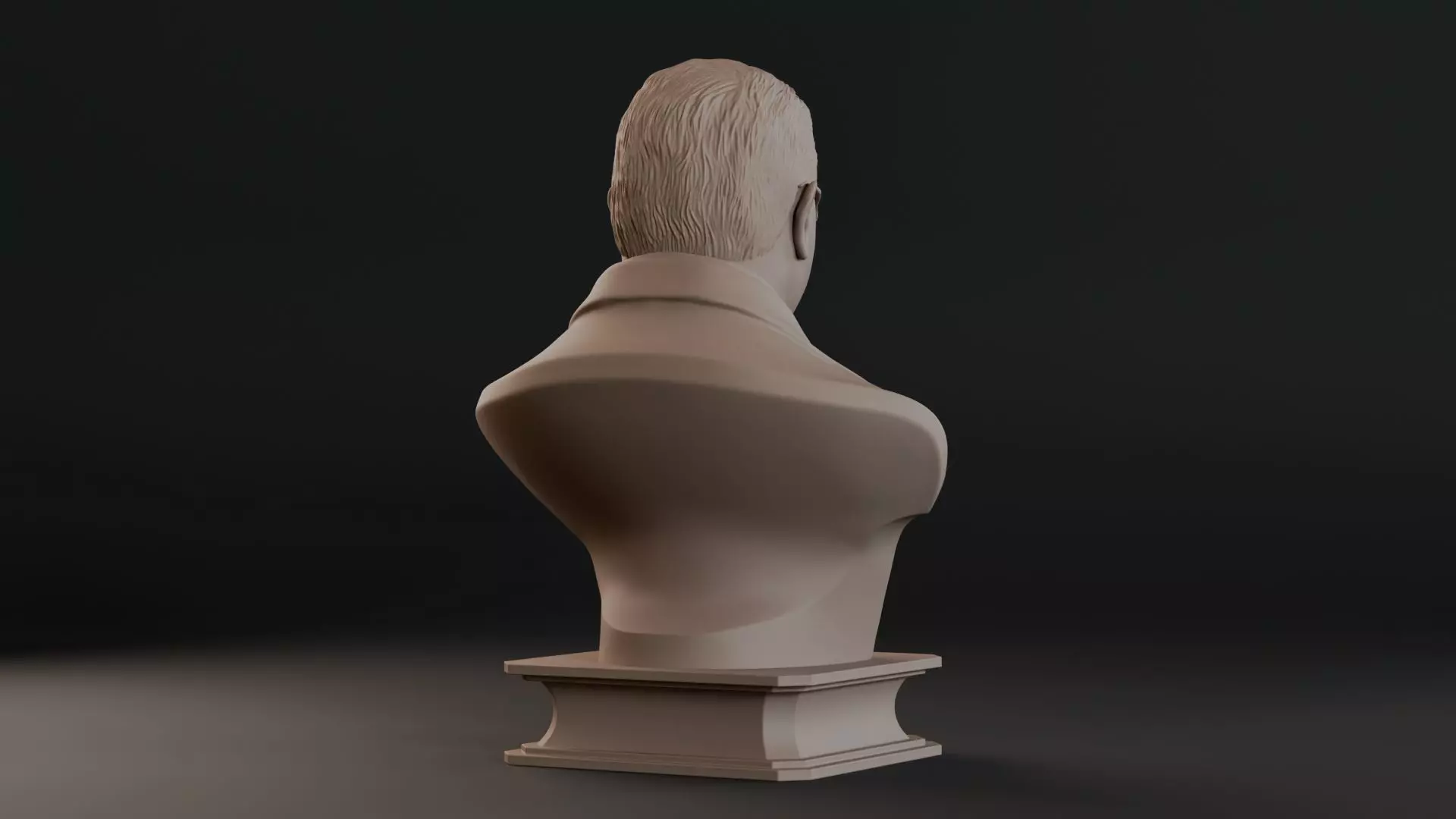 Norbert Wiener Bust Sculpture 3D print model_6