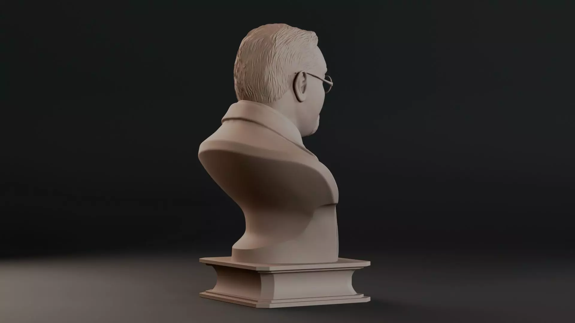 Norbert Wiener Bust Sculpture 3D print model_5