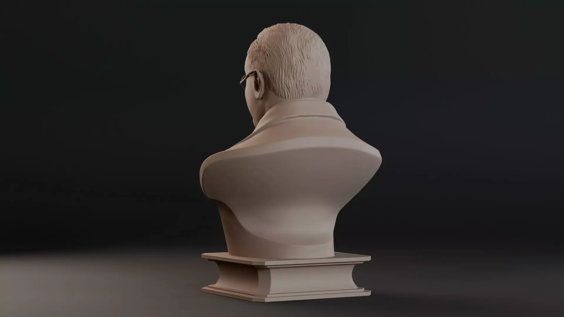 Norbert Wiener Bust Sculpture 3D print model_8