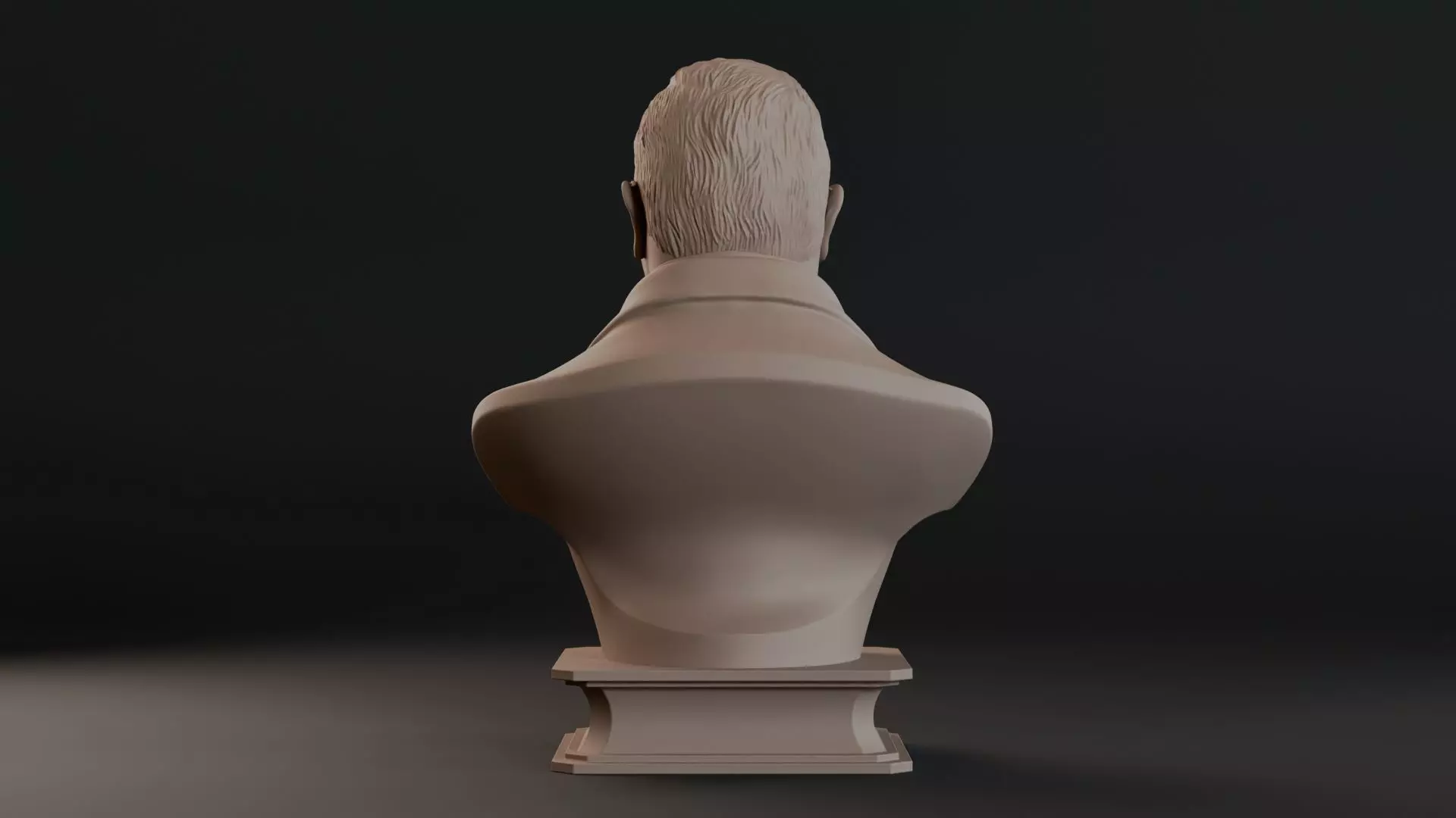 Norbert Wiener Bust Sculpture 3D print model_7