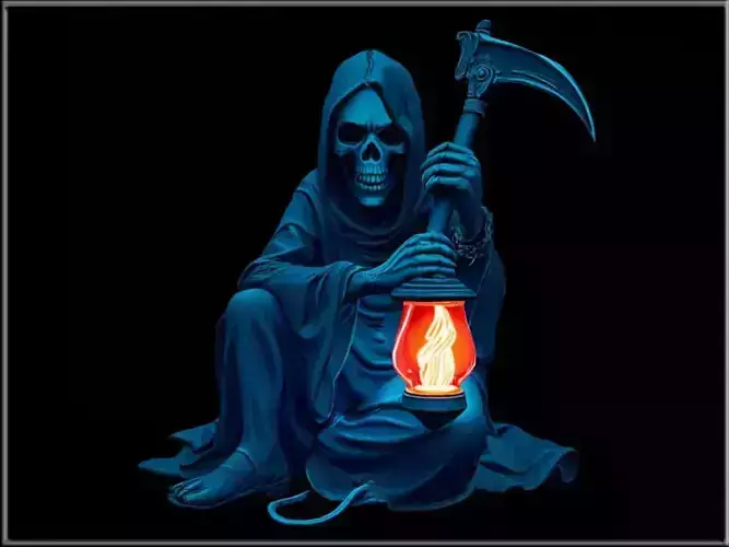 Sitting Grim reaper 05