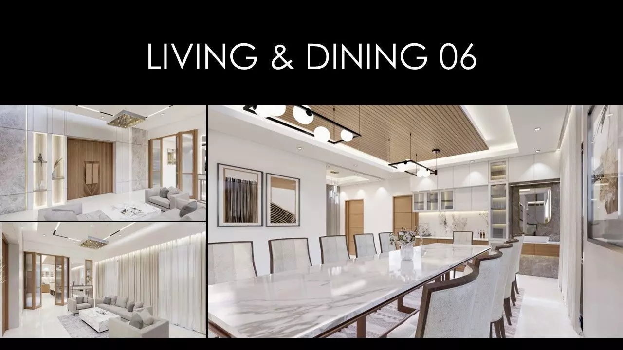 LUXURY DUPLEX LIVING AND DINING 06 INTERIOR Low-poly 3D model