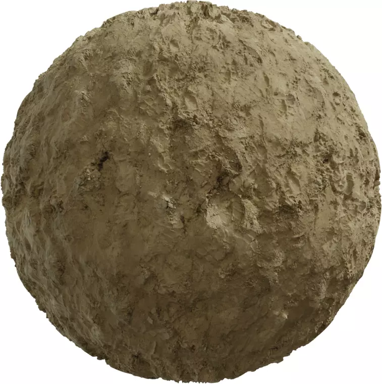 Soft Mud With Footprints PBR Texture Texture_0