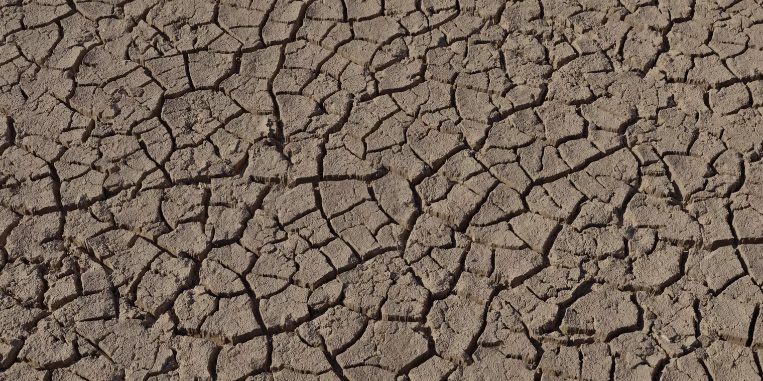 Dried Cracked Mud Ground PBR Texture  Texture_1