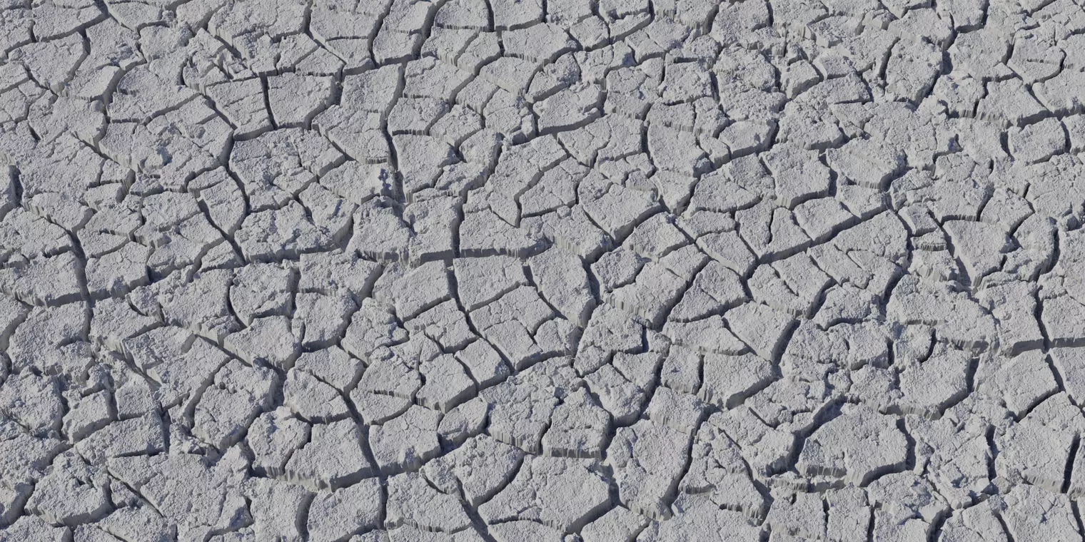Dried Cracked Mud Ground PBR Texture  Texture_2