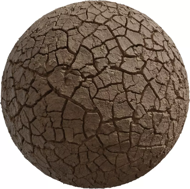 Dried Cracked Mud Ground PBR Texture  Texture_0