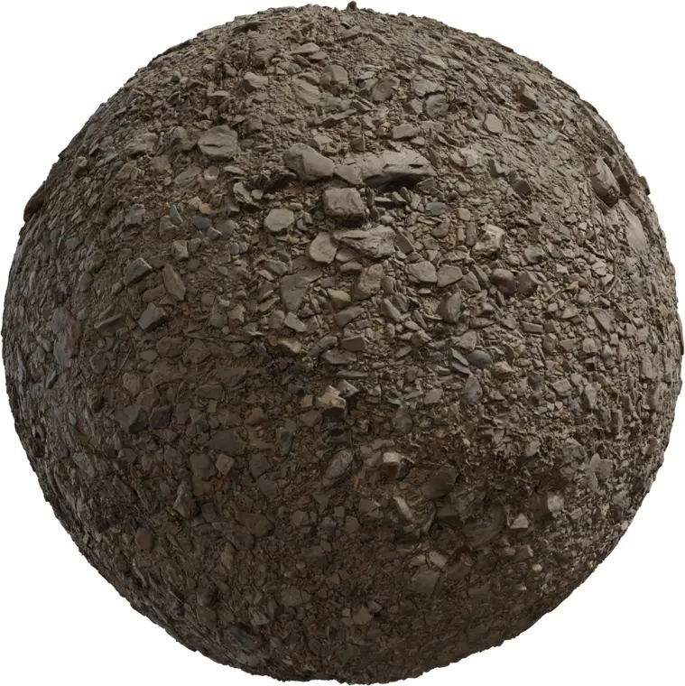 Crushed Gravel Path Ground PBR Texture Texture_0