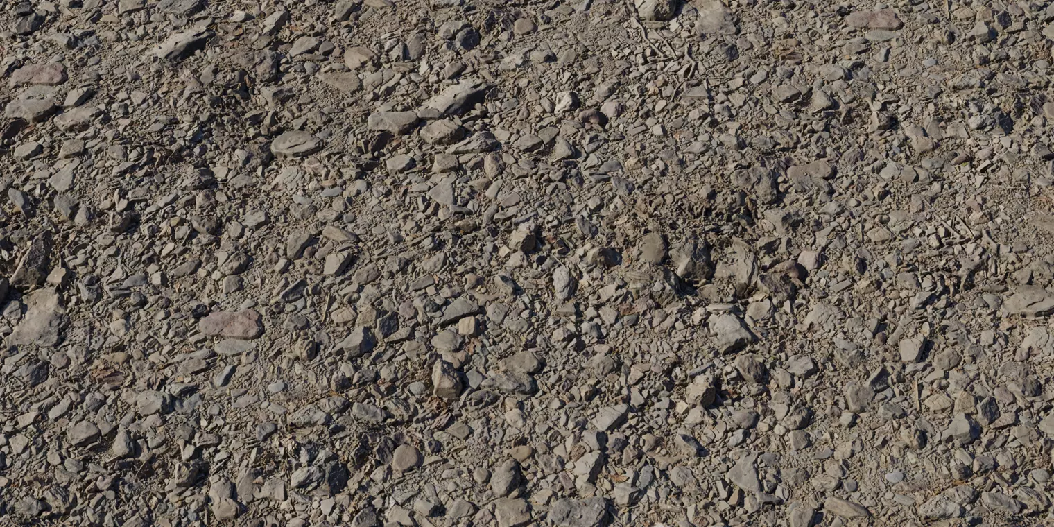 Crushed Gravel Path Ground PBR Texture Texture_1