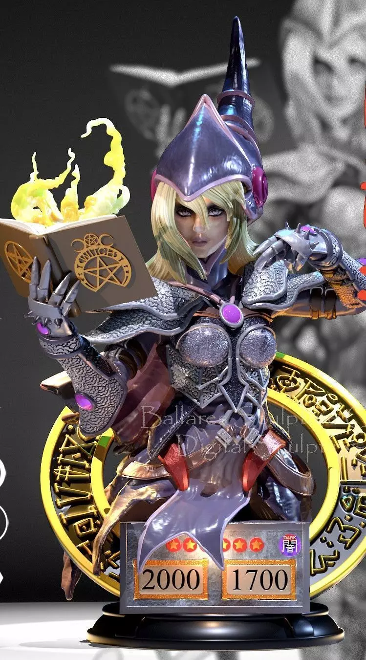 Dark Magician Girl  Assembly Figure YuGiOh Collectible Statue 3D print model_0