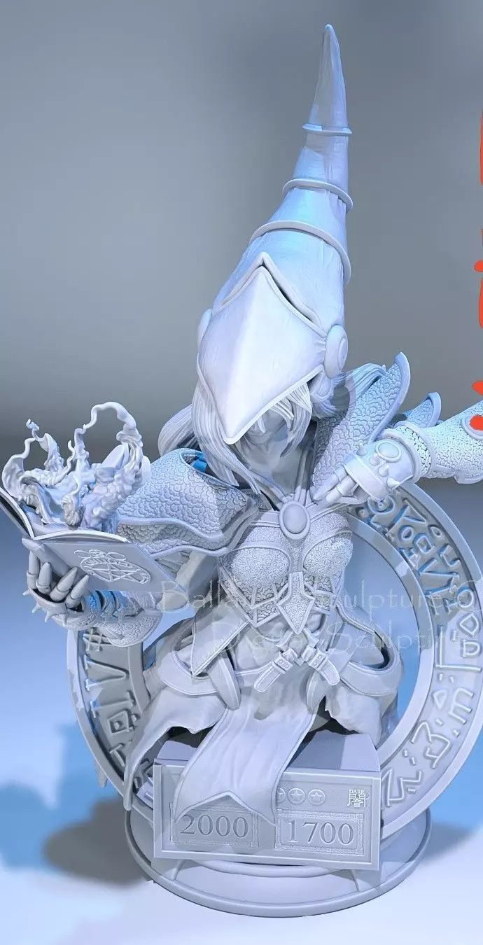 Dark Magician Girl  Assembly Figure YuGiOh Collectible Statue 3D print model_4