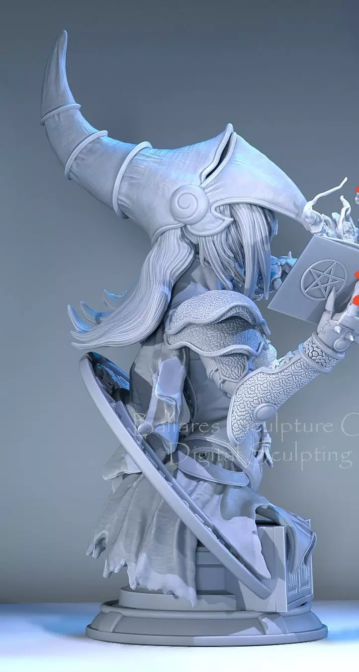 Dark Magician Girl  Assembly Figure YuGiOh Collectible Statue 3D print model_2