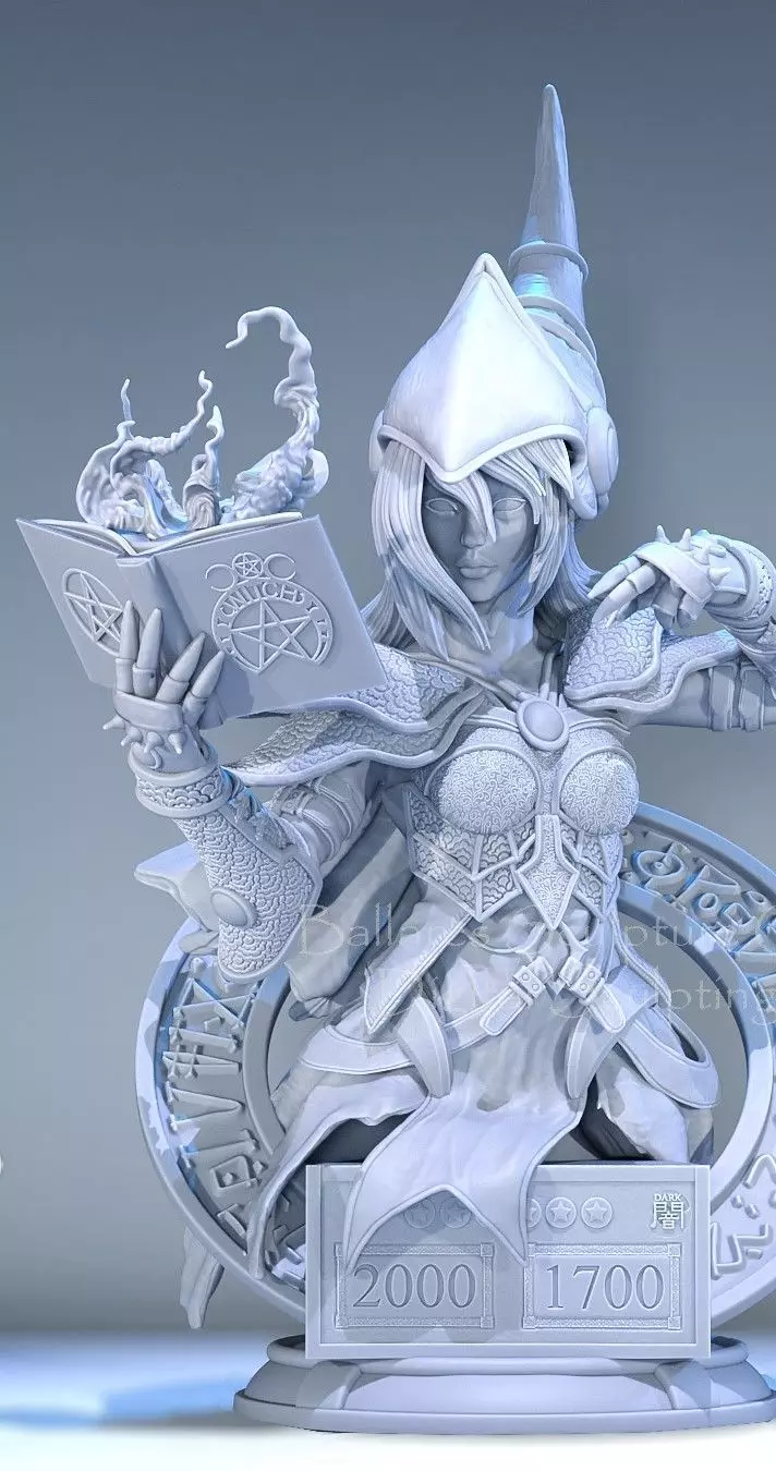 Dark Magician Girl  Assembly Figure YuGiOh Collectible Statue 3D print model_1