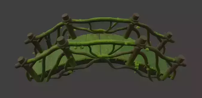 Forest Bridge Park Bridge 3d Model