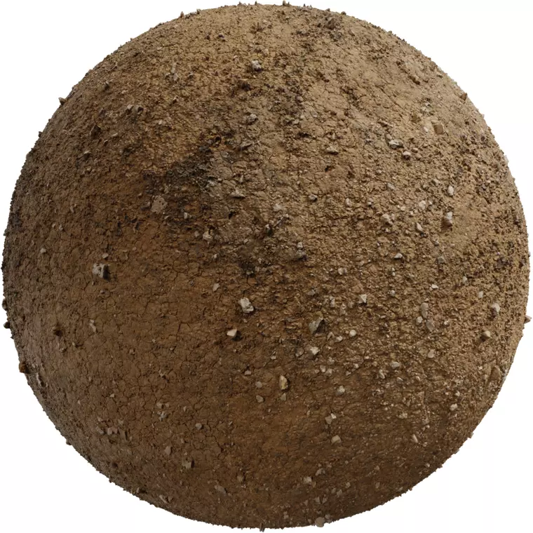 Compacted Clay Soil With Pebbles PBR Texture Texture_0