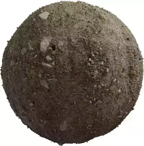 Compact Sandy Gravel Ground PBR Texture Texture