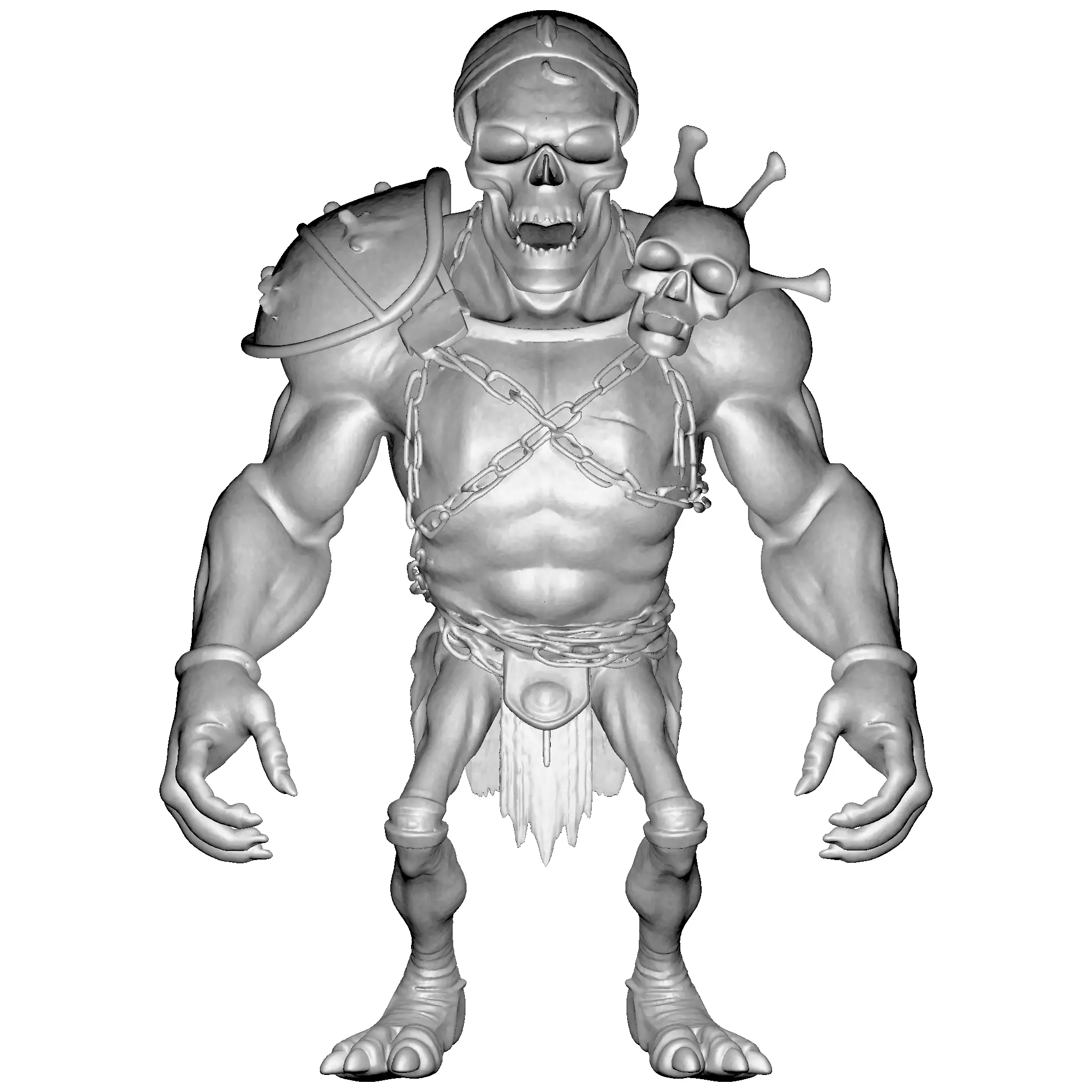 Skullbound Titan High Poly 3D Printable Figurine 3D print model_19