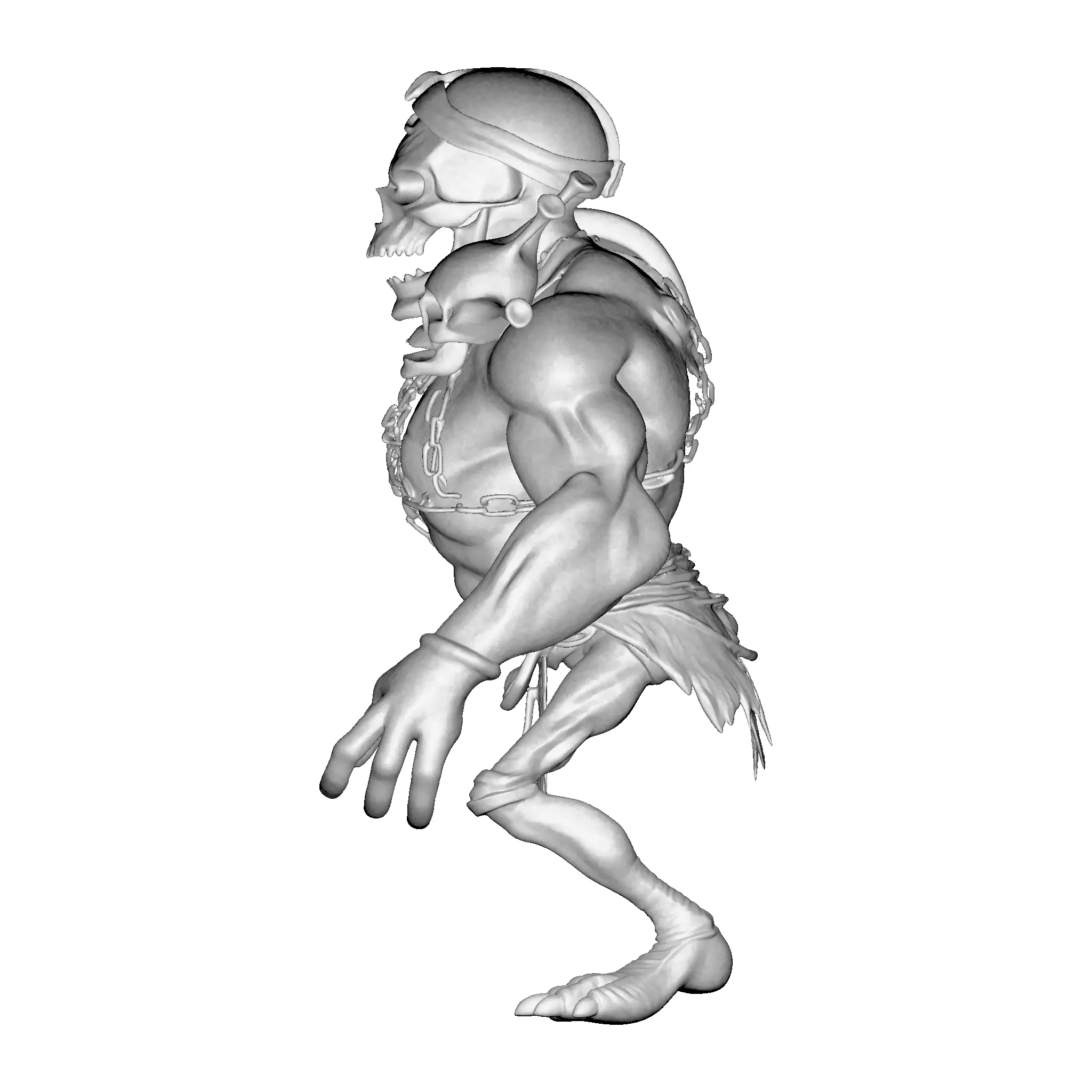Skullbound Titan High Poly 3D Printable Figurine 3D print model_21