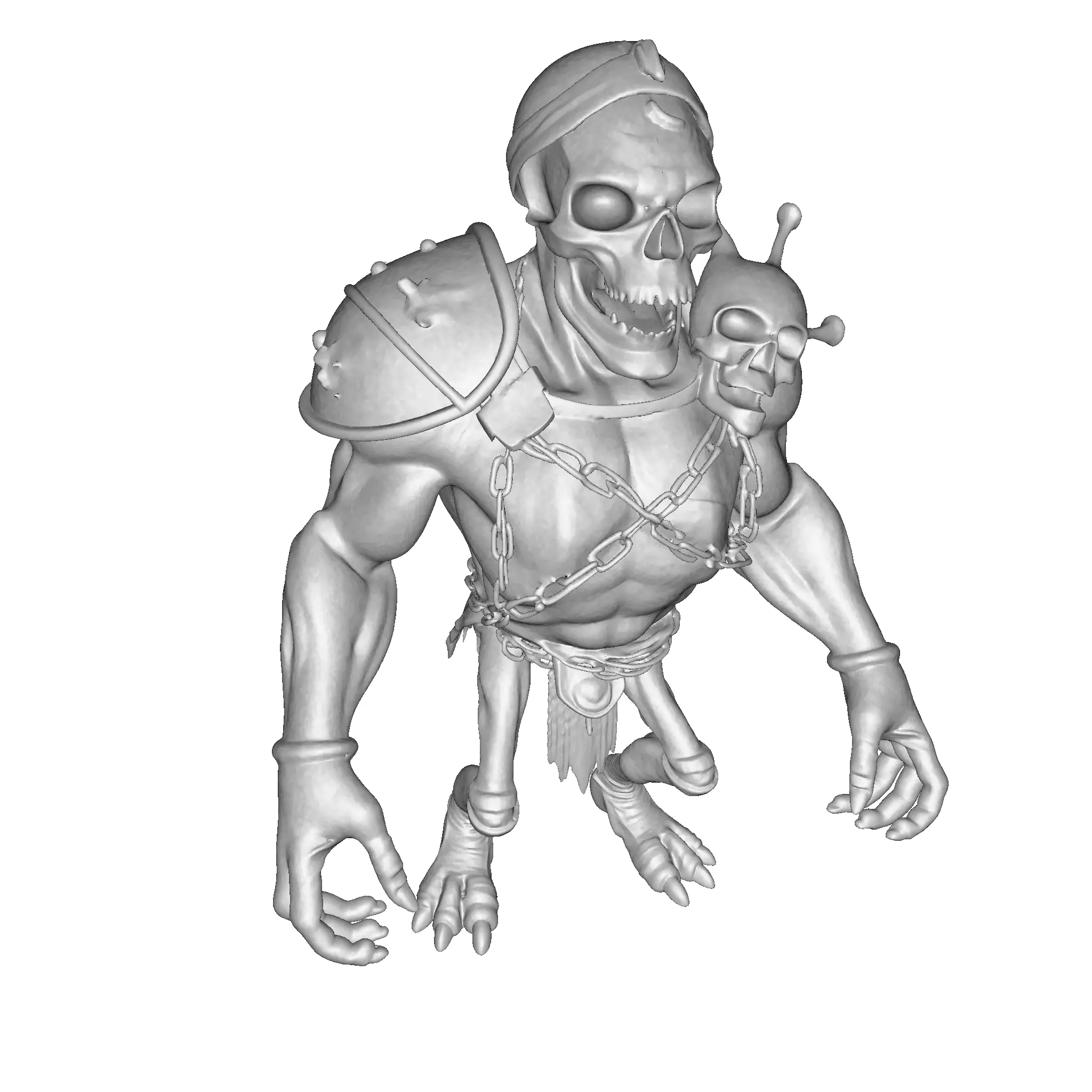 Skullbound Titan High Poly 3D Printable Figurine 3D print model_28
