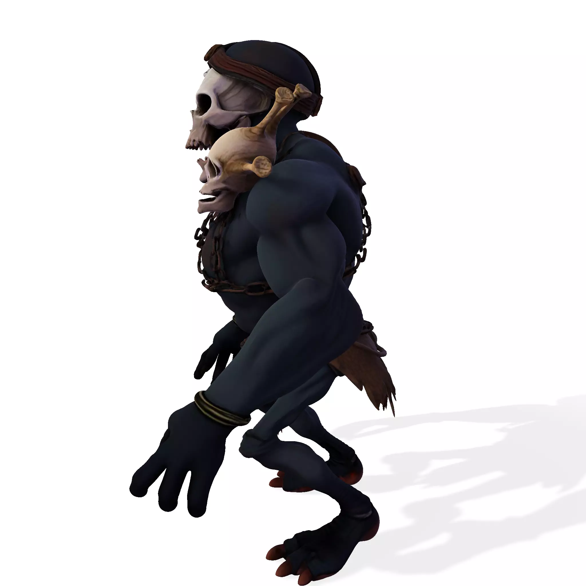 Skullbound Titan High Poly 3D Printable Figurine 3D print model_2