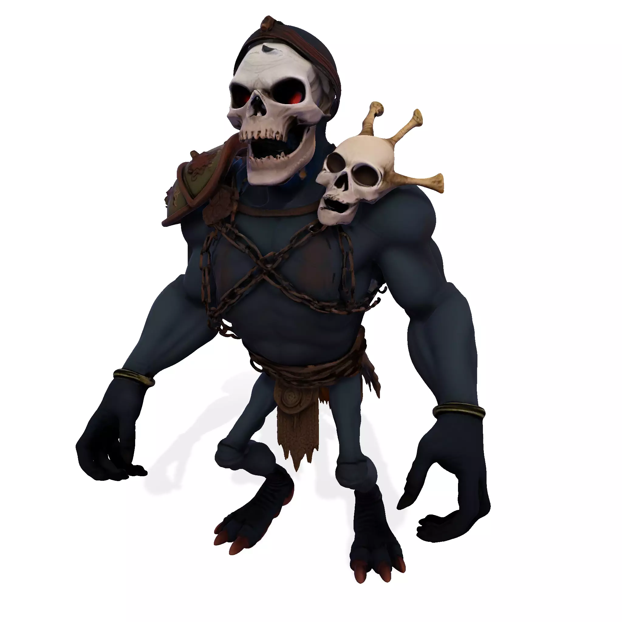 Skullbound Titan High Poly 3D Printable Figurine 3D print model_0