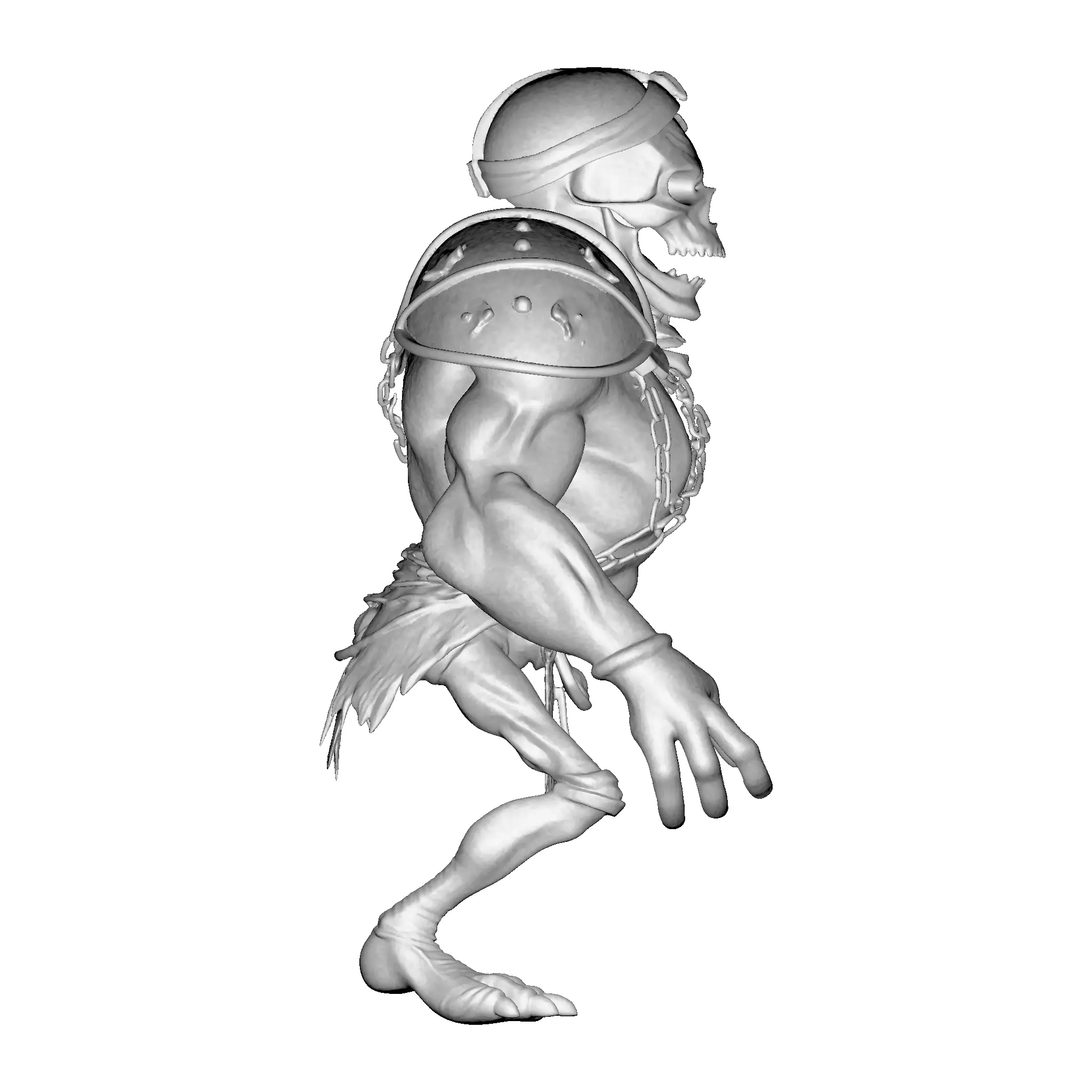 Skullbound Titan High Poly 3D Printable Figurine 3D print model_18
