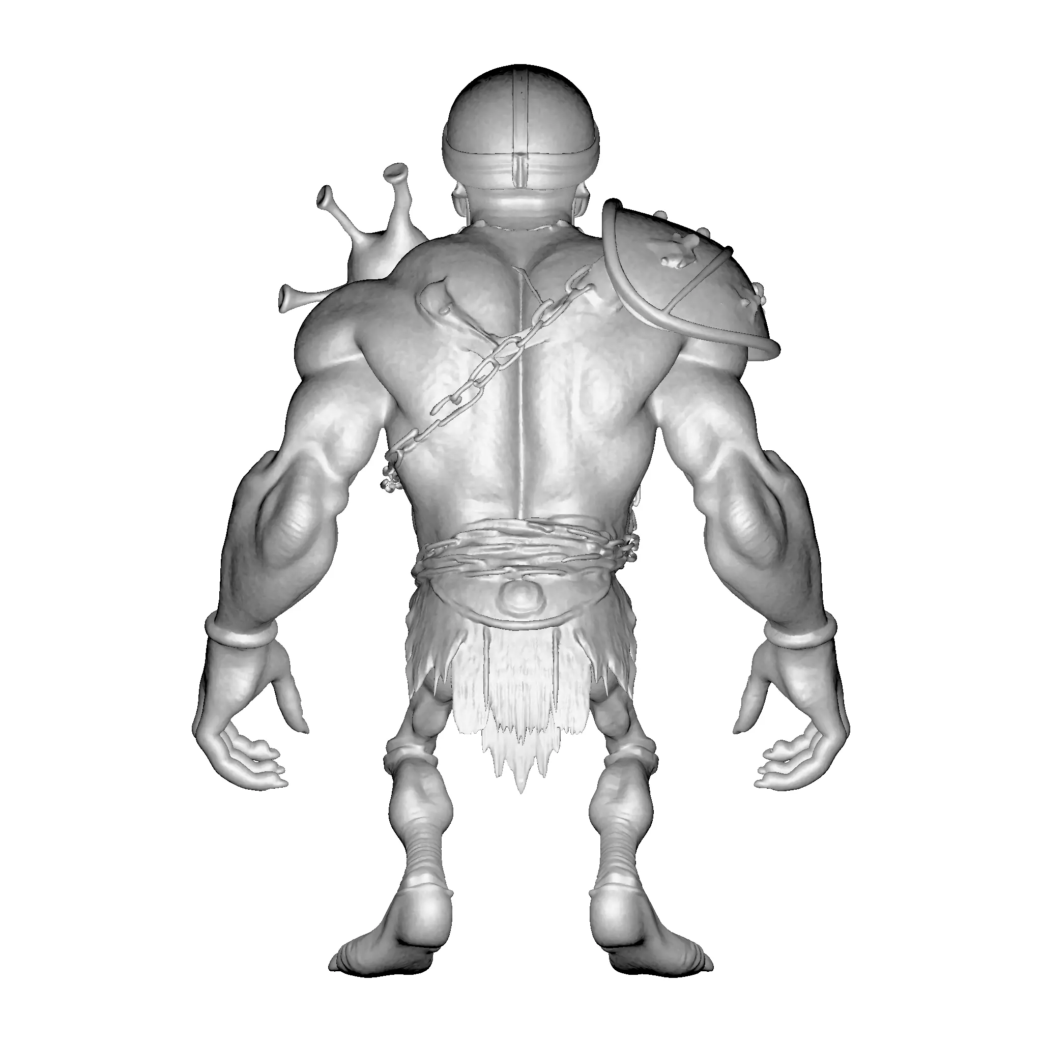 Skullbound Titan High Poly 3D Printable Figurine 3D print model_22