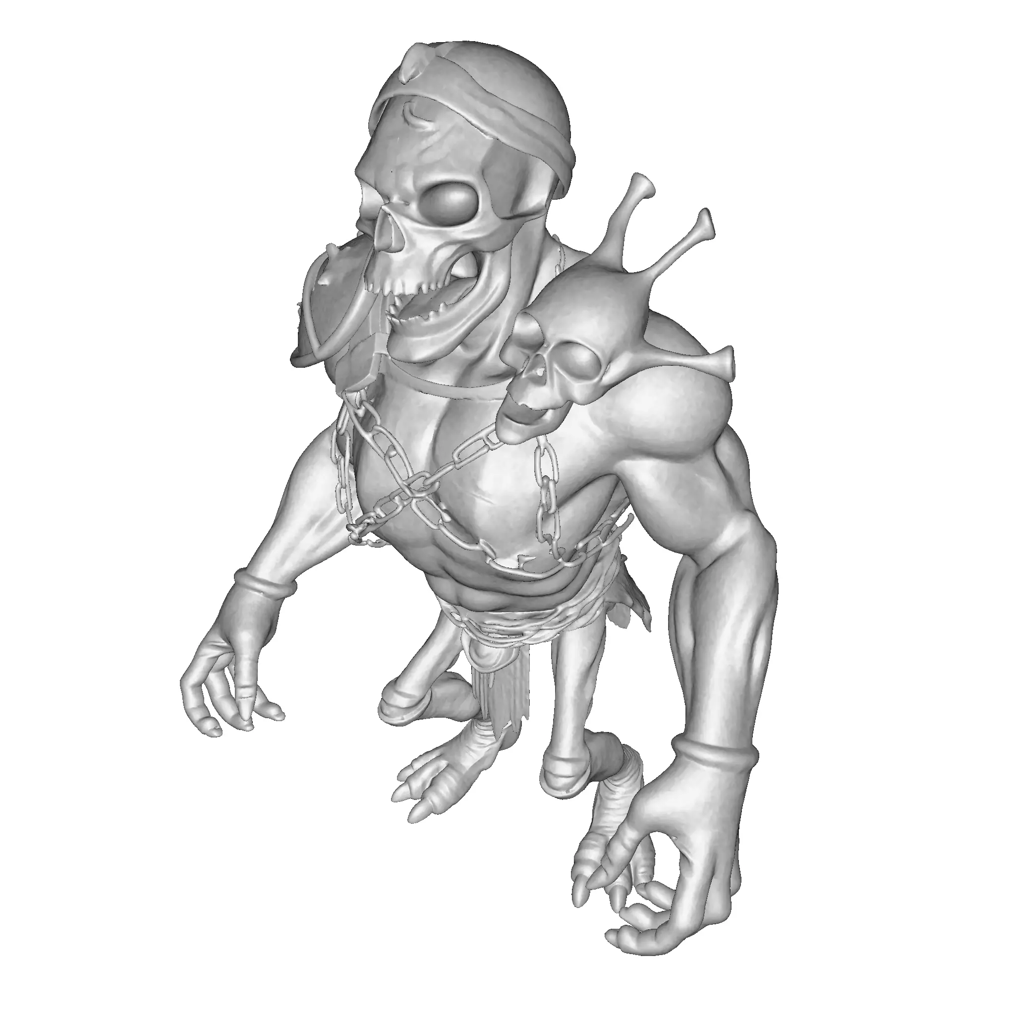 Skullbound Titan High Poly 3D Printable Figurine 3D print model_27