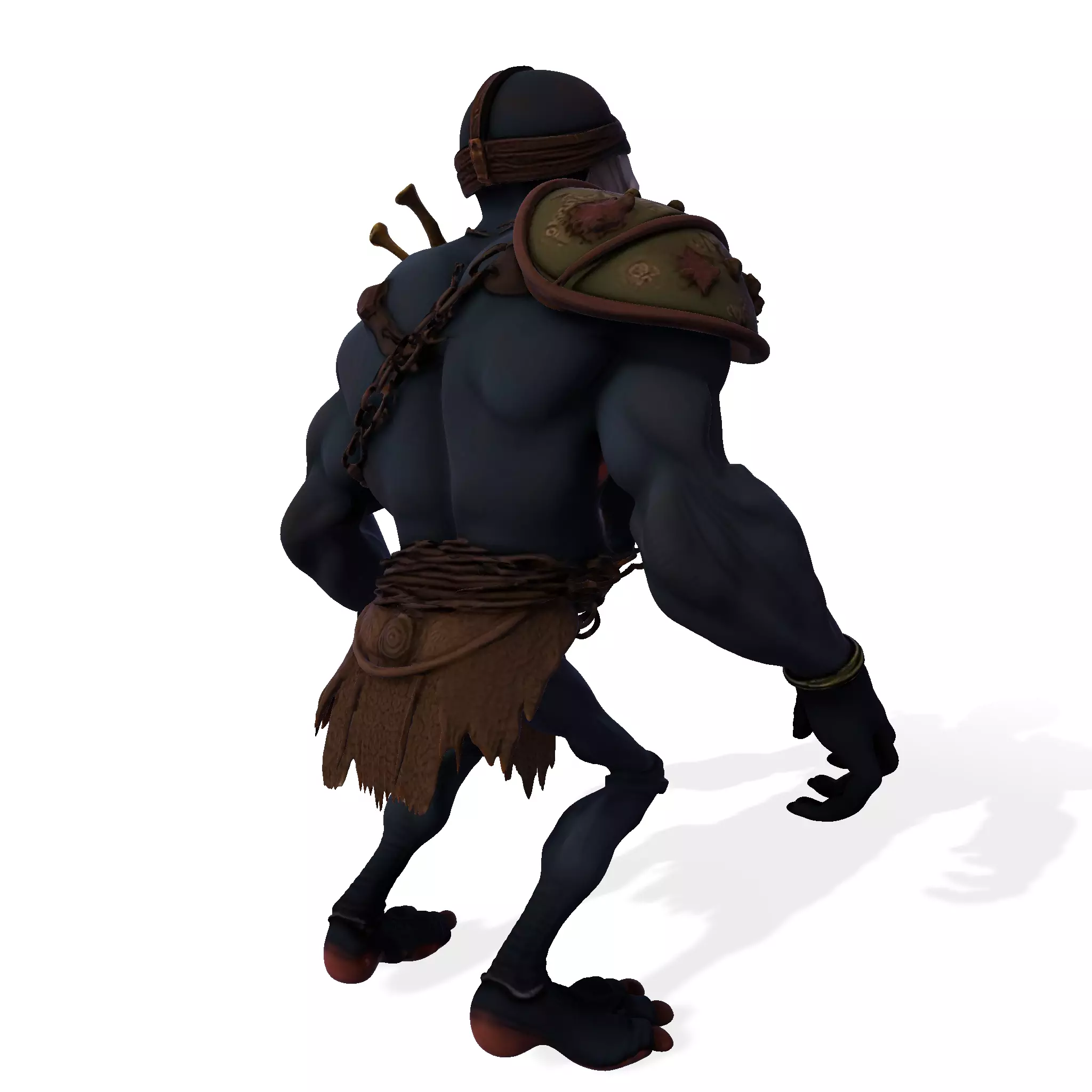 Skullbound Titan High Poly 3D Printable Figurine 3D print model_5