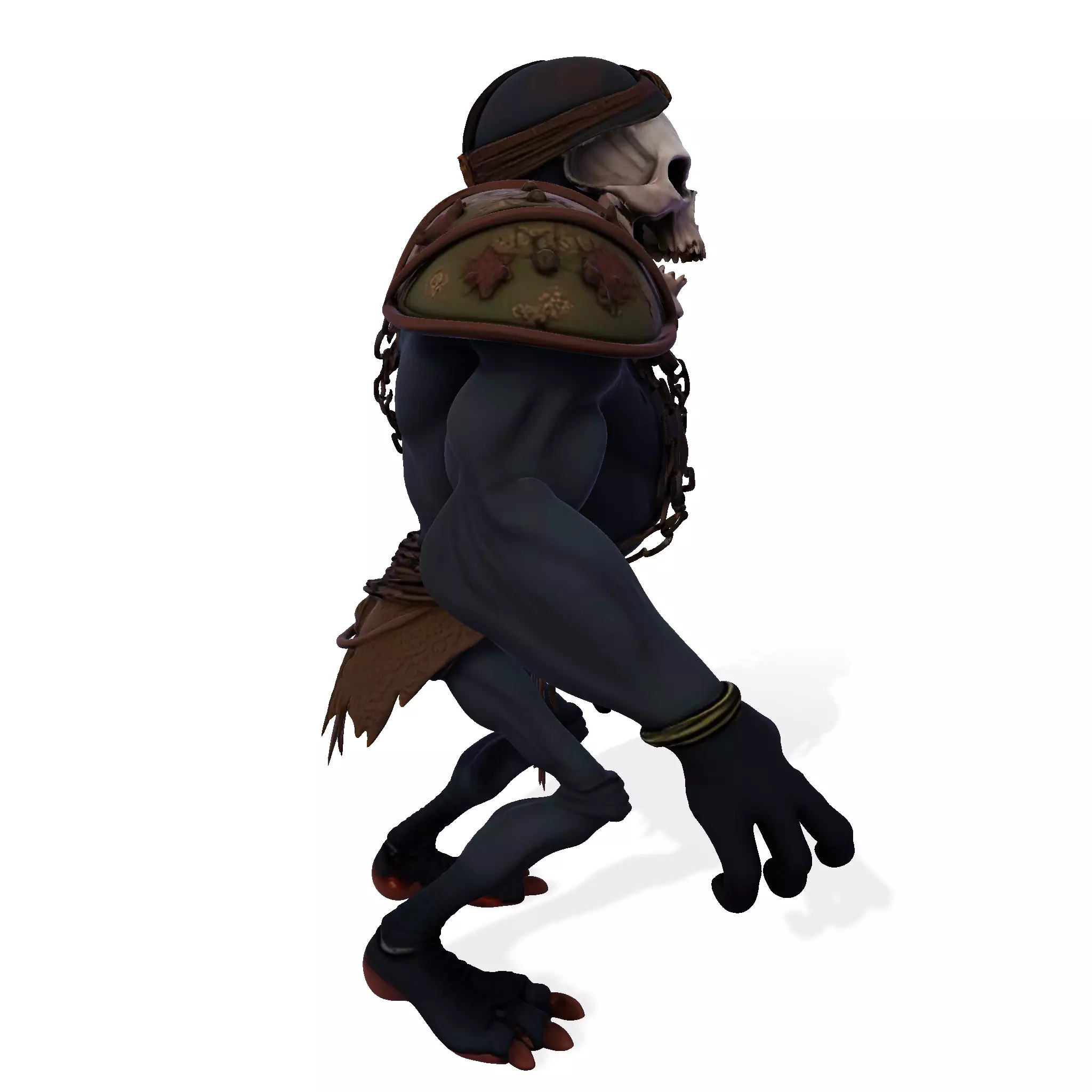 Skullbound Titan High Poly 3D Printable Figurine 3D print model_6