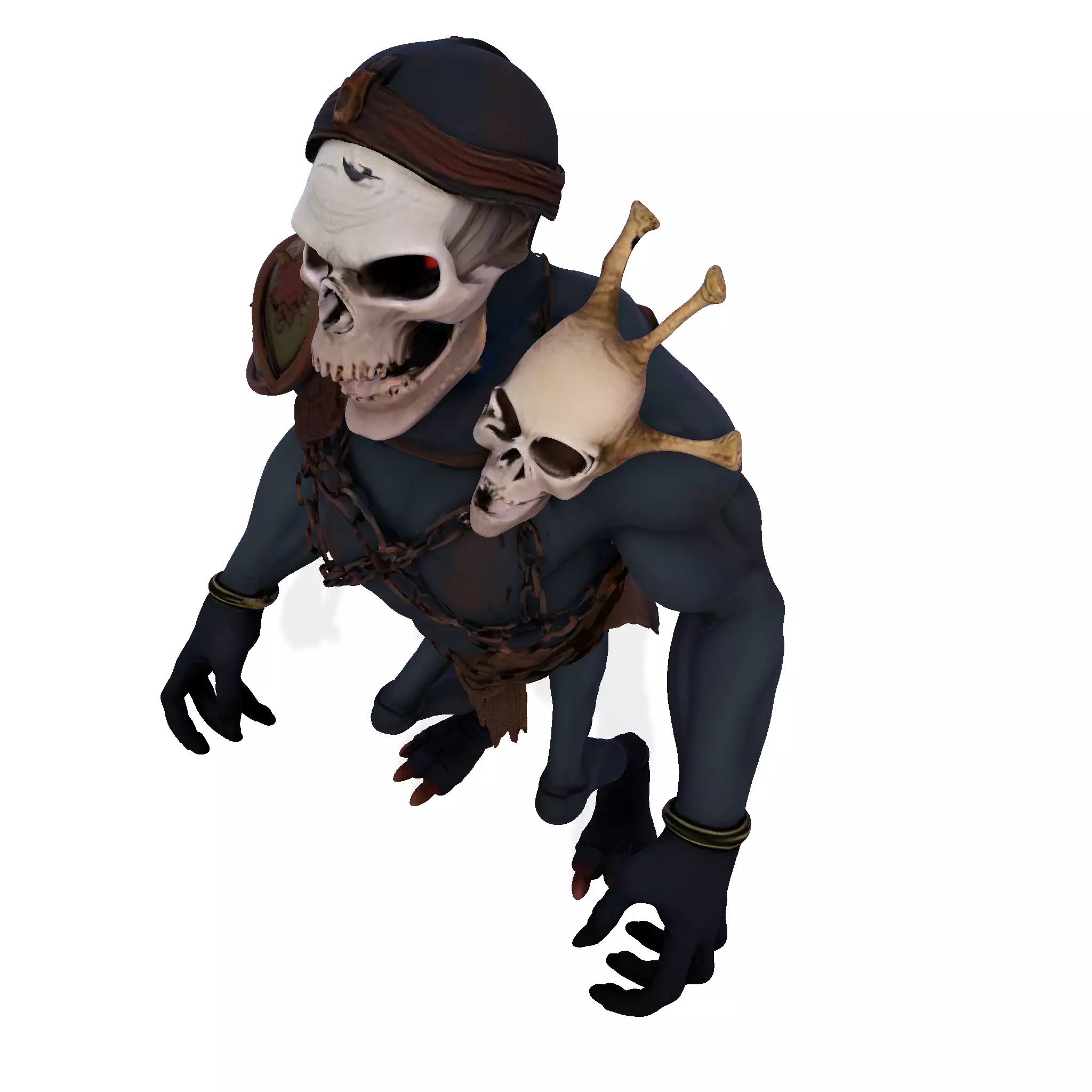 Skullbound Titan High Poly 3D Printable Figurine 3D print model_11