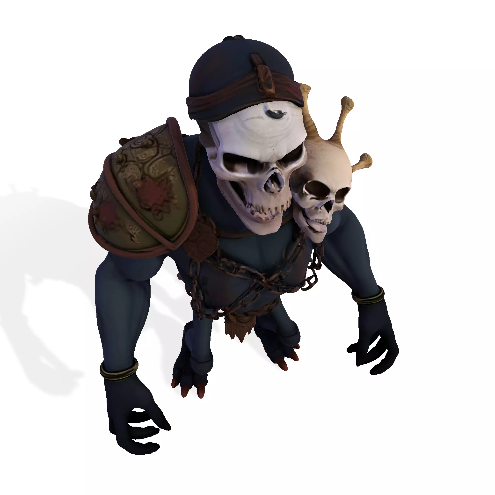 Skullbound Titan High Poly 3D Printable Figurine 3D print model_10