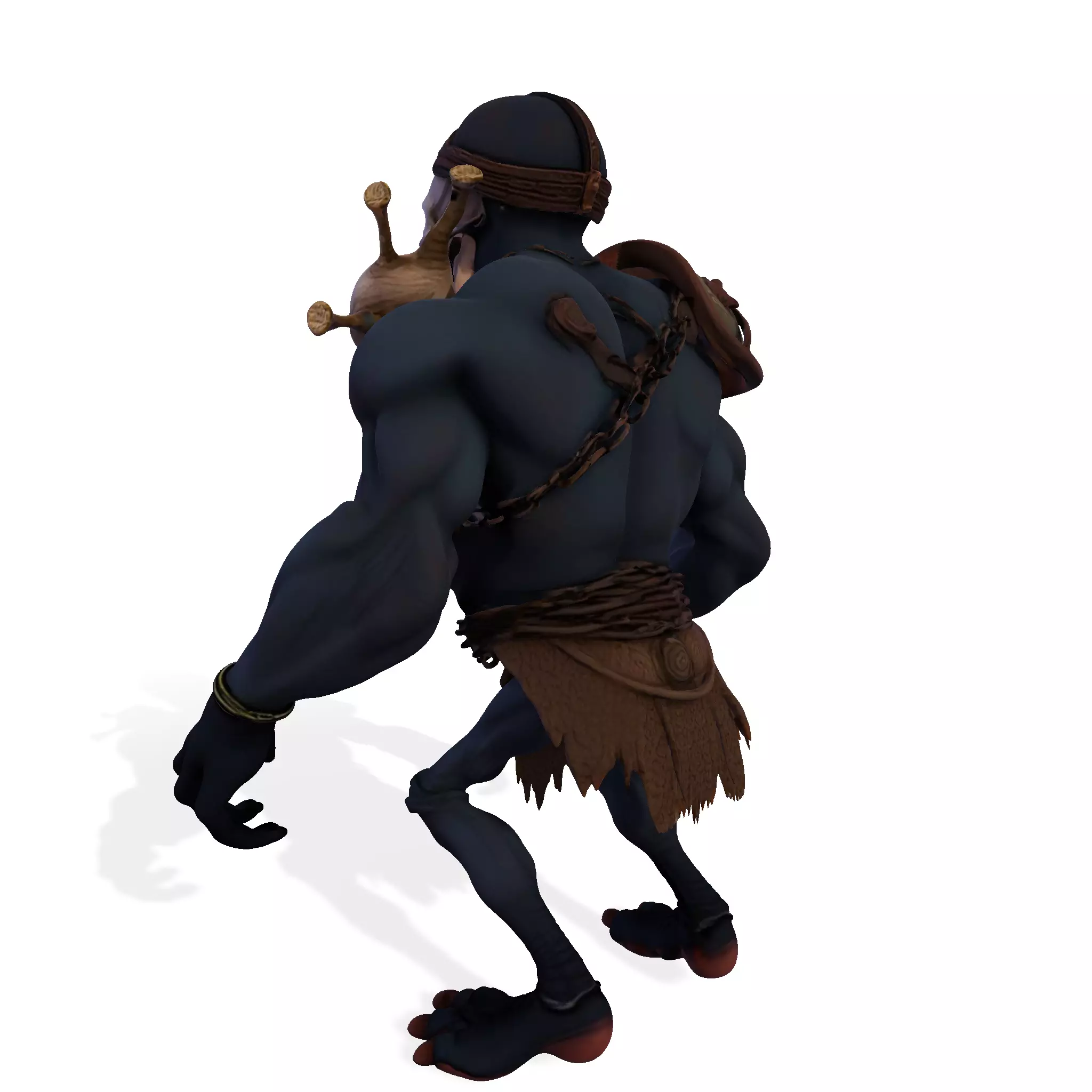 Skullbound Titan High Poly 3D Printable Figurine 3D print model_3